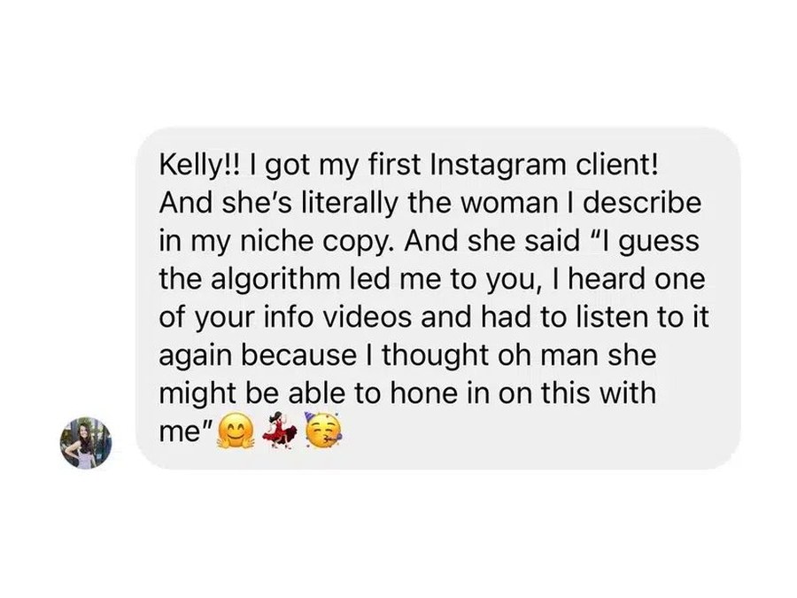 DM: I got my first Instagram client