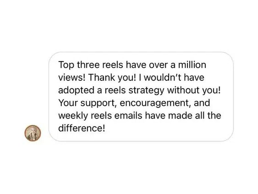 DM: top three reels have over a million views